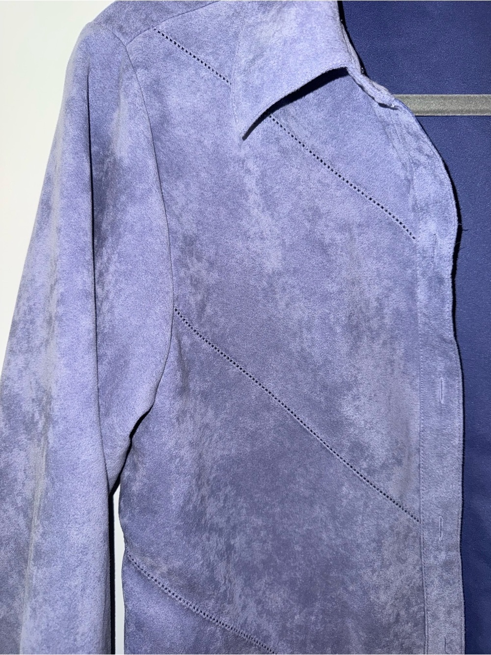 Faux Suede Button-Up Jacket - Picture 4 of 4